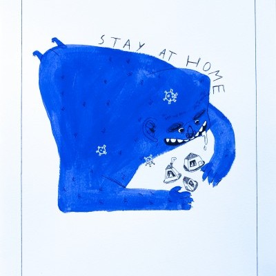 EXPOSIÇÃO "VAI FICAR TUDO BEM" - "MONSTRO AZUL" DE SARA GONÇALVES