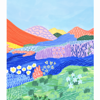 ILUSTRAÇÃO ART PRINT "SCOTLAND I" KIKA