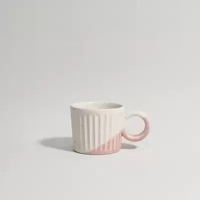 CHÁVENA EXPRESSO DUPLO ROSA TÁLIA PÓ DE BARRO