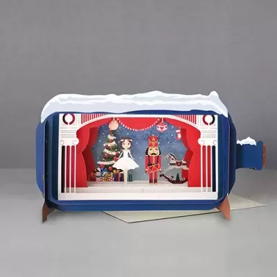 POSTAL DE NATAL POP-UP "MESSAGE IN A BOTTLE - NUTCRACKER" ALLJOY DESIGN
