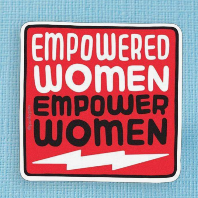 EMPOWERED WOMEN EMPOWER LARGE VINYL STICKER PUNKY PINS