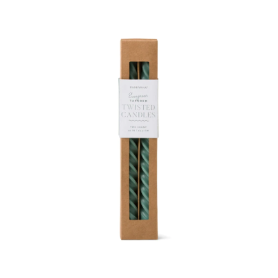 CYPRESS & FIR TWISTED CANDLES - 2 PACK DESIGNWORKS COLLECTIVE