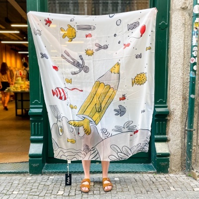 TOALHA PAREO "PEIXE-LÁPIS" JOÃO COSTA