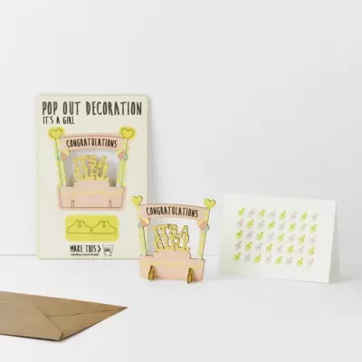 POP OUT IT'S A GIRL CARD