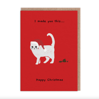 POSTAL "I MADE YOU THIS CHRISTMAS CARD" OHH DEER