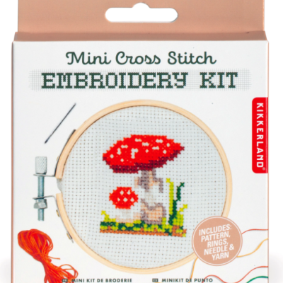 MINI CROSS STITCH KIT- MUSHROOM KIKKERLAND
