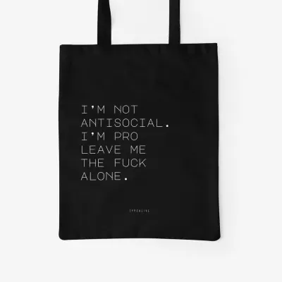 TOTE BAG ANTISOCIAL TYPEALIVE
