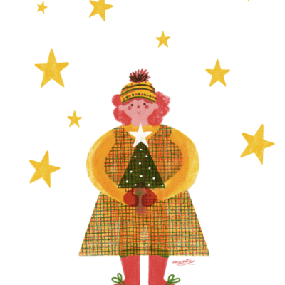 ILUSTRAÇÃO "XMAS STAR GIRL" ANA RITA ROBALO