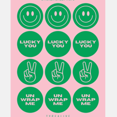 FOLHA DE AUTOCOLANTES Nº9 TYPEALIVE