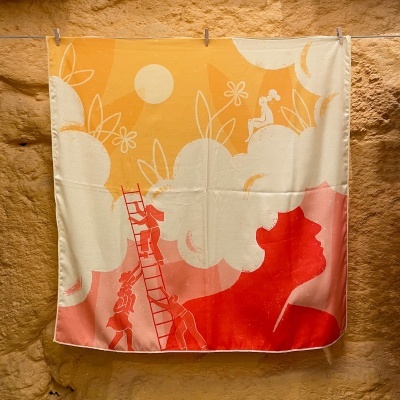 LENÇO "SO THAT SHE COULD DREAM" JOANA MUNDANA