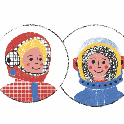 ILUSTRAÇÃO "ASTRONAUTAS 1" BÁRBARA R.