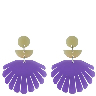 BRINCOS SALINA ROXO ORELLA DESIGN