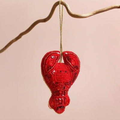 BEADED LOBSTER HANGING DECORATION LISA ANGEL