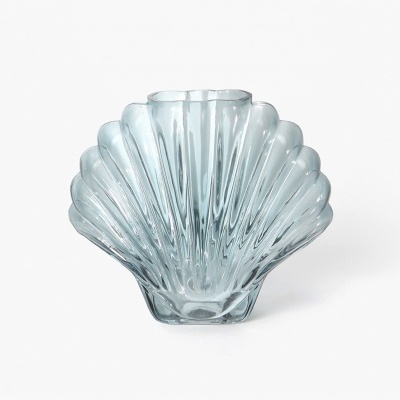 VASE SEASHELL BLUE DOIY
