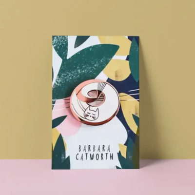 CAT ARTIST PIN BARBARA CATWORTH NIASKI