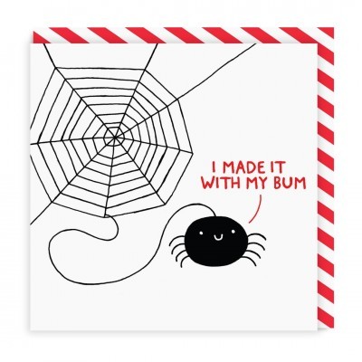 I Made It With My Bum Square Greeting Card