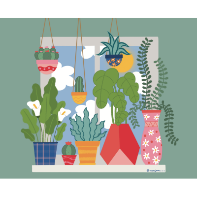 ILUSTRAÇÃO "PRIMAVERA À JANELA" JÉSSICA COSTA