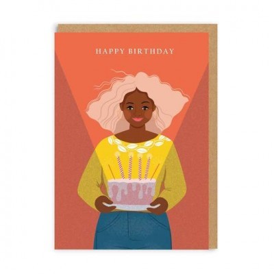 POSTAL "GIRL WITH CAKE" OHH DEER