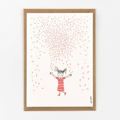 POSTAL "CONFETTIGIRL" STUDIO FLASH