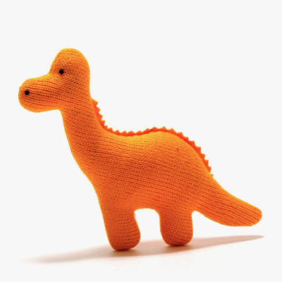 BONECO SENSORIAL TRICOTADO DIPLODOCUS LARANJA BEST YOUTH LTD