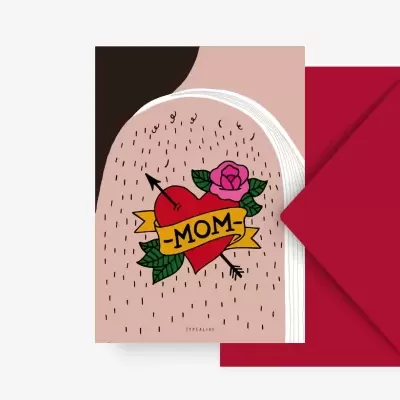 POSTAL "MOM TATTOO" TYPEALIVE