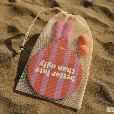 Raquetes de praia "BETTER LATE THAN UGLY" FISURA