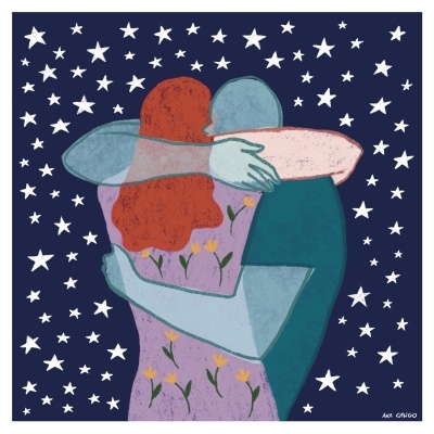 AZULEJO "GHOST HUG" ANA CALIGO