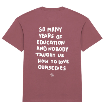 T-SHIRT TREAT PEOPLE WITH KINDNESS ROYAL ROSE IVORY WORLD