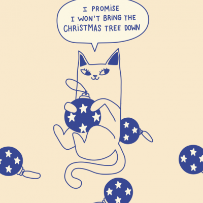 ILUSTRAÇÃO "CAT CHRISTMAS" JOANA MOLHO