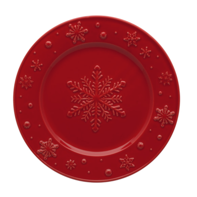 PRATO FRUTA 22 VERMELHO SNOWFLAKE BORDALLO PINHEIRO