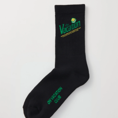 LEMONADE SOCKS - BLACK ON VACATION