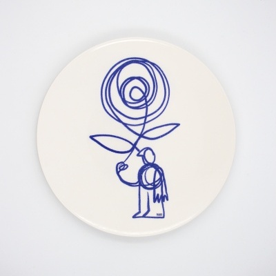 PRATO ILUSTRADO "AZUL" MARIA TERESA RANGEL E PÓ DE BARRO