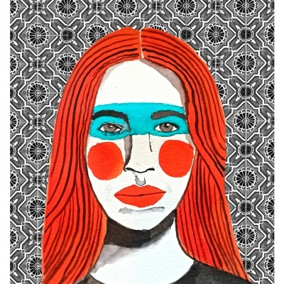 ILUSTRAÇÃO "AUTO-RETRATO CINZA" JOANA NOBREGA