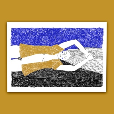 ILUSTRAÇÃO "MENINA DEITADA" BÁRBARA R.