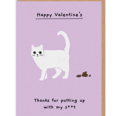VALENTINE'S THANKS FOR PUTTING UP WITH MY SH*T 2 GREETING CARD OHH DEER