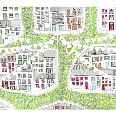 ILUSTRAÇÃO "FESTA DE RUA VERDE" JOANA NOBREGA