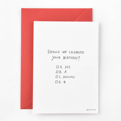 POSTAL "SHOULD WE CELEBRATE?" STUDIO FLASH