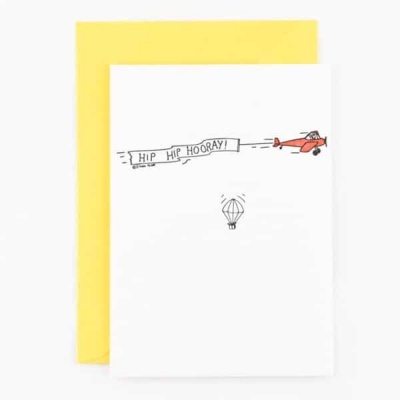 POSTAL "HIP HIP HOORAY PLANE" STUDIO FLASH