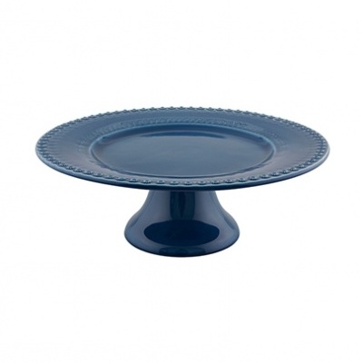 PRATO COM PÉ 34,5 AZUL FANTASIA BORDALLO PINHEIRO