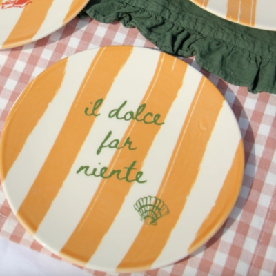 PRATO SOBREMESA "IL DOLCE FARE NIENTE" - VACAY MOOD PÓ DE BARRO