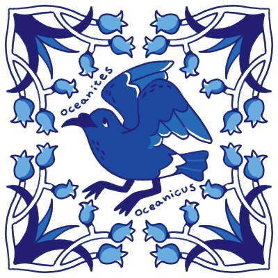 ILUSTRAÇÃO "AZULEJOS DE CASA - OCEANITES OCEANICUS" MENDI MENDES