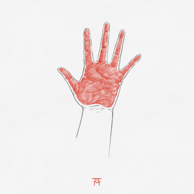 ILUSTRAÇÃO " DIA DA MÃO VERMELHA" POR FRANK O MUDO