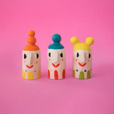 Nosy People Ceramic Sculptures - "Girls" Ana Seixas