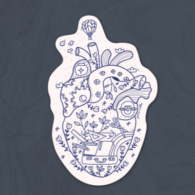 AUTOCOLANTE "CORAÇÃO DE ARTISTA" JOANA MOLHO