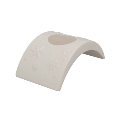 CASTIÇAL 14 CREME SNOWFLAKE BORDALLO PINHEIRO