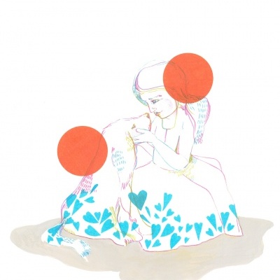 ILUSTRAÇÃO "MENINA ILHA E O SEU CÃO" CARLA PINTO