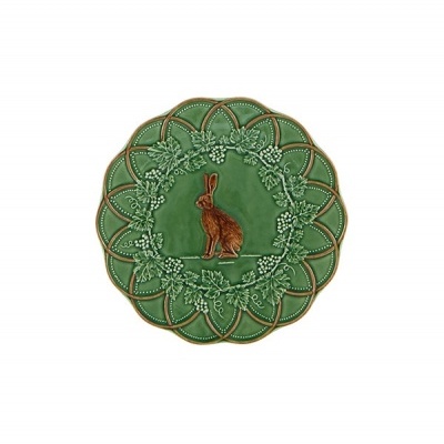 PRATO DE LANCHE LEBRE VERDE/CASTANHO BOSQUE BORDALLO PINHEIRO