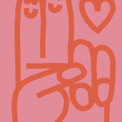 ILUSTRAÇÃO COR-DE ROSA "PEACE AND LOVE" MATILDE HORTA