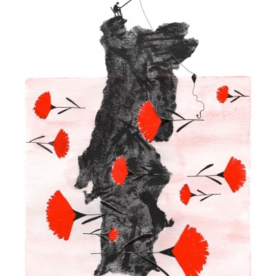 ILUSTRAÇÃO GICLÉE "À PESCA DA LIBERDADE" GABRIELA FERREIRA