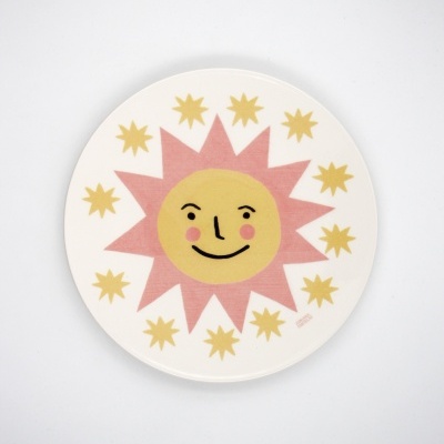 PRATO ILUSTRADO "SOL" ADRIANA FONTELAS E PÓ DE BARRO